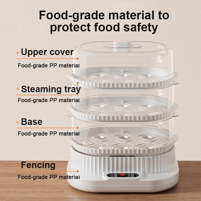 Condere Steamer showing single, double, and triple layer configurations