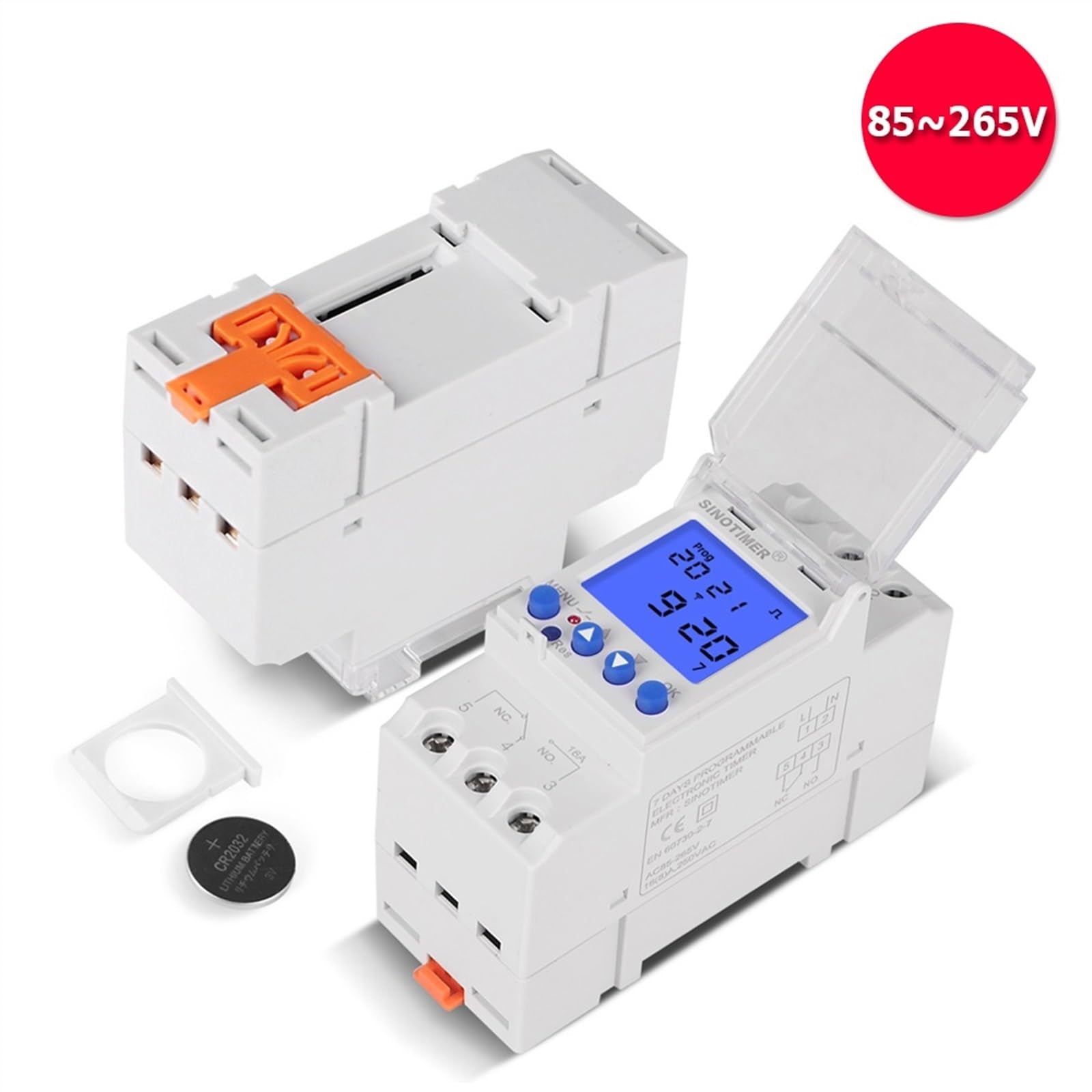 TM920AKL electrónico 3 en 1 Interruptor de Temporizador programable Digital de 7 días con función de Cuenta atrás Pluse relé de Tiempo de Carril DIN 85-265VAC(30A)