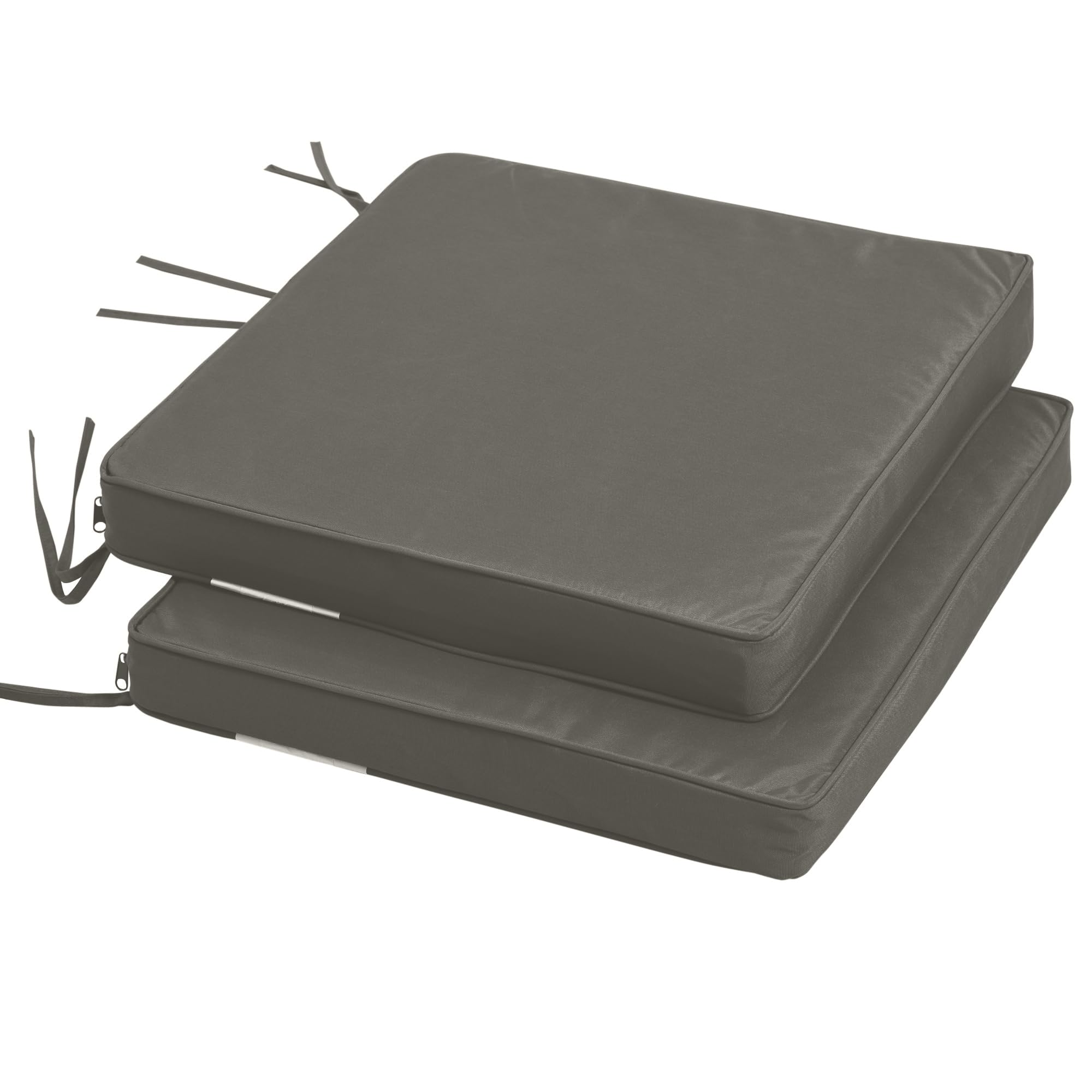 Outsunny Lot de 2 Coussins de Chaise de Jardin 45L x 45l cm Gris Foncé