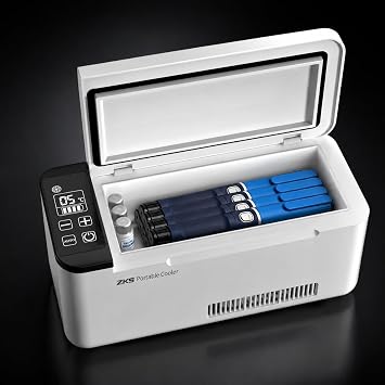 Portable Insulin Cooler Box Smart Rechargeable Mini Medical Case for Insulin, Vaccines, and Medications, 36.6 cu in Capacity, LCD Display,Travel Drug Cooler for Insulin, FAA-Approved