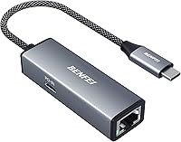 Vista 8 de BENFEI Adaptador USB-C a Ethernet, Adaptador de Red LAN Gigabit Ethernet de USB Tipo-C (Thunderbolt 3/4) a RJ45 Compatible con iPhone 15 Pro/Max