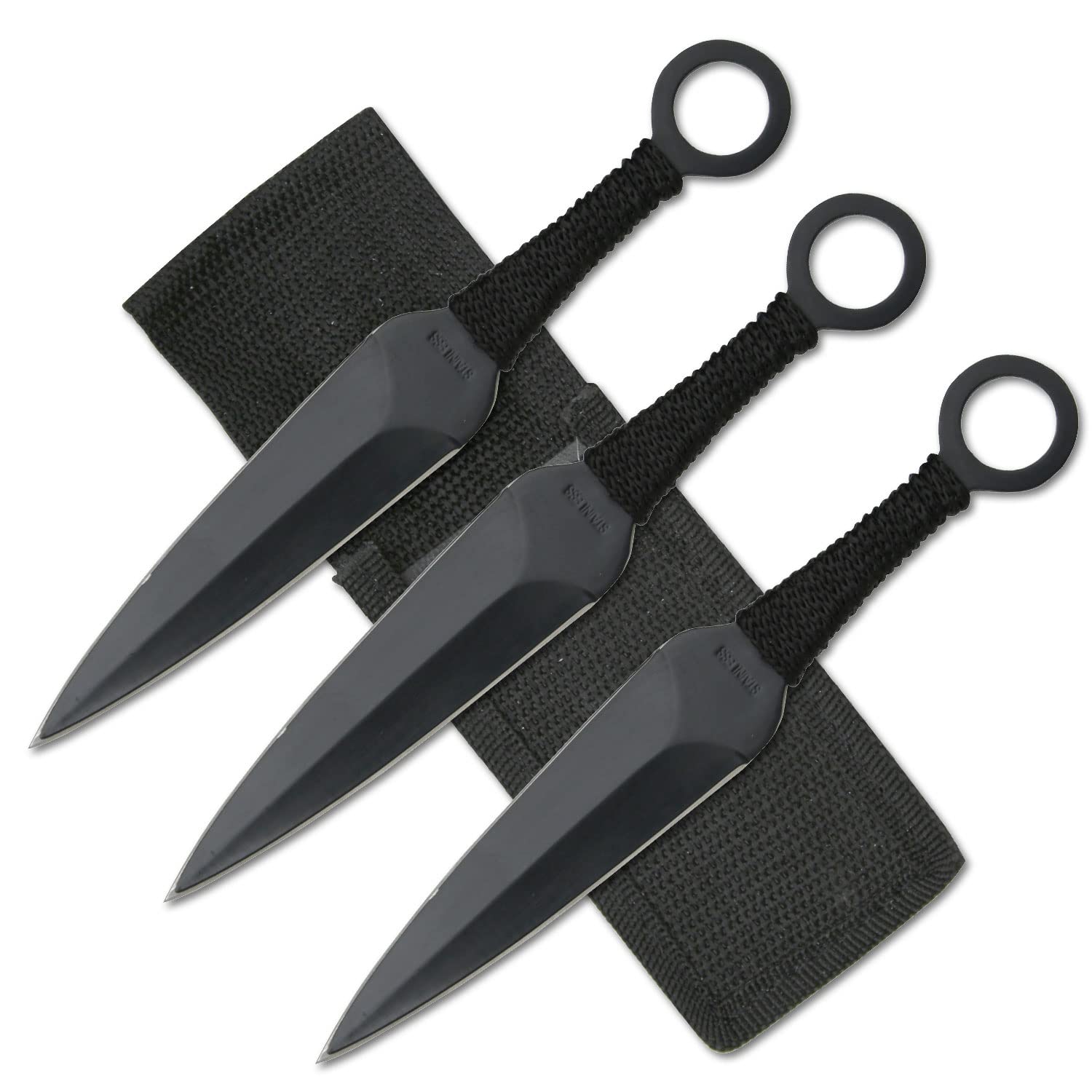 BladesUSA PERFECT POINT RC-086-3 THROWING KNIFE SET 6.5" OVERALL KNIFE, Black