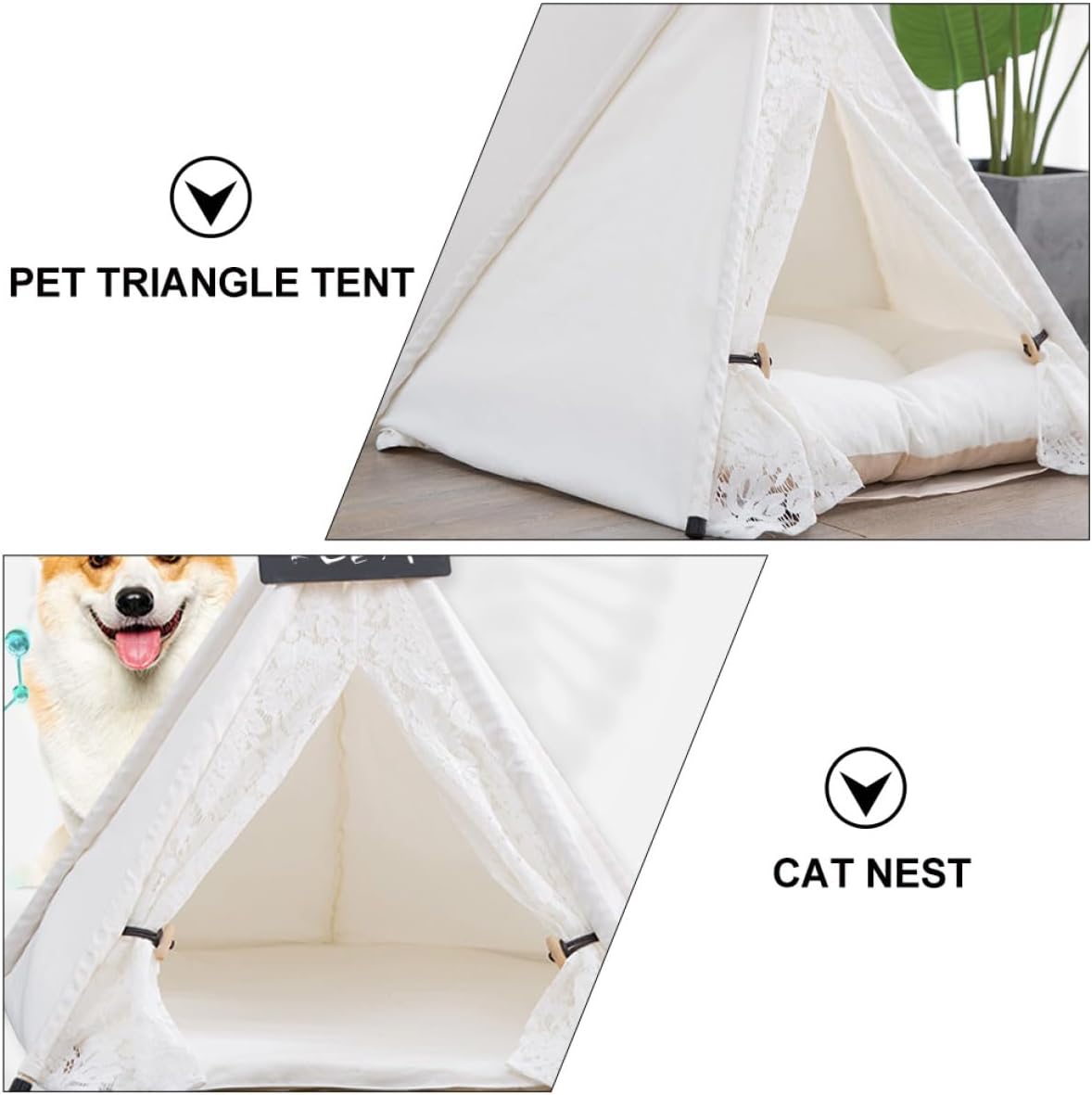 1pc Detachable Pet Tent House Scratching Post Folding Cat House for Cats and Dogs Easy to Clean Material for Indoor Outdoor Use