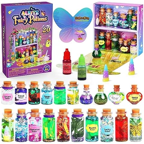 Alritz Fairy Mixies Potion Kits for Kids, 20 Bottles Magic DIY Mixies Potions, Christmas Decorations Families Party Ornaments Creative Crafts Toys Gifts for Girls and Boys Ages 6 7 8 9 10 11+ Cover