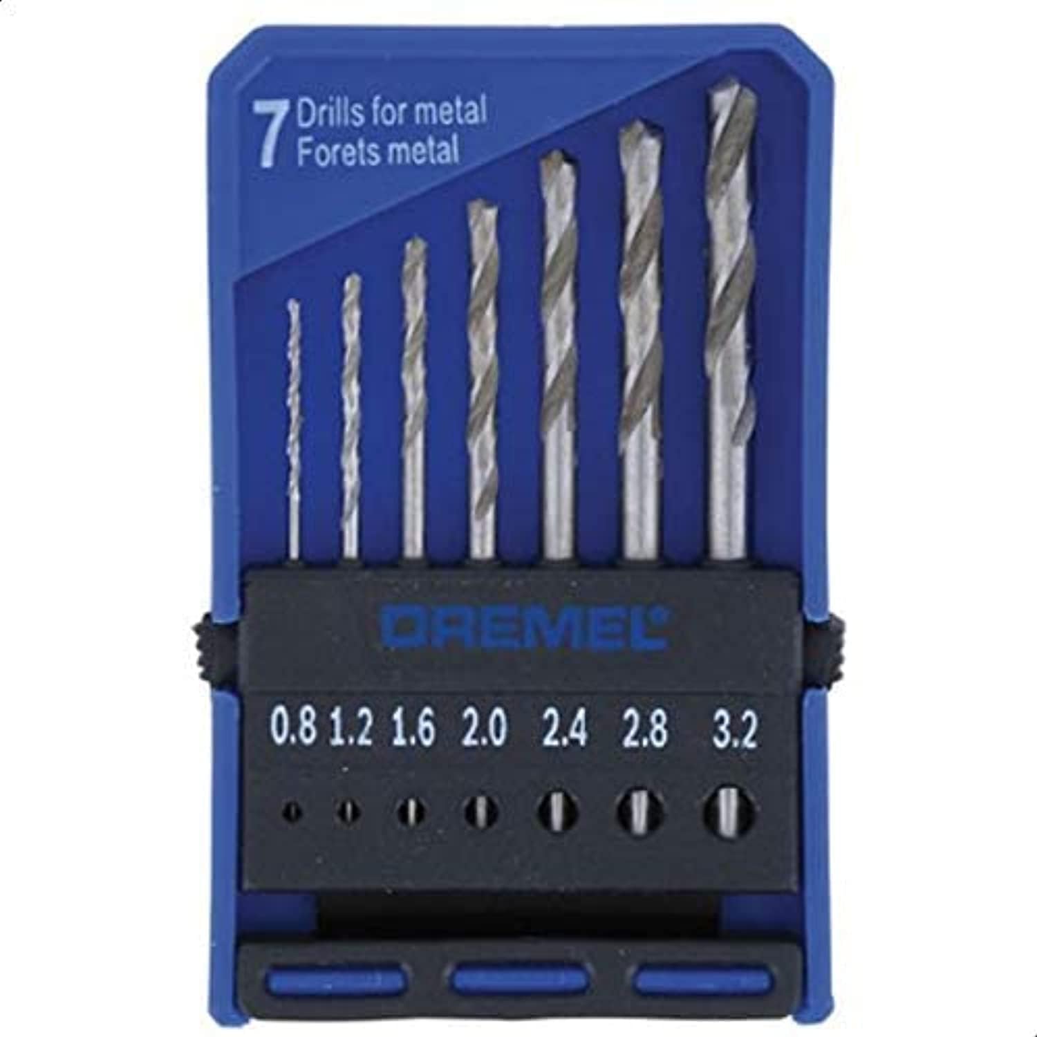 Precision Drill Bit Set 628, Accessory Set With 7 Multipurpose Drill Bits For Rotary Tool