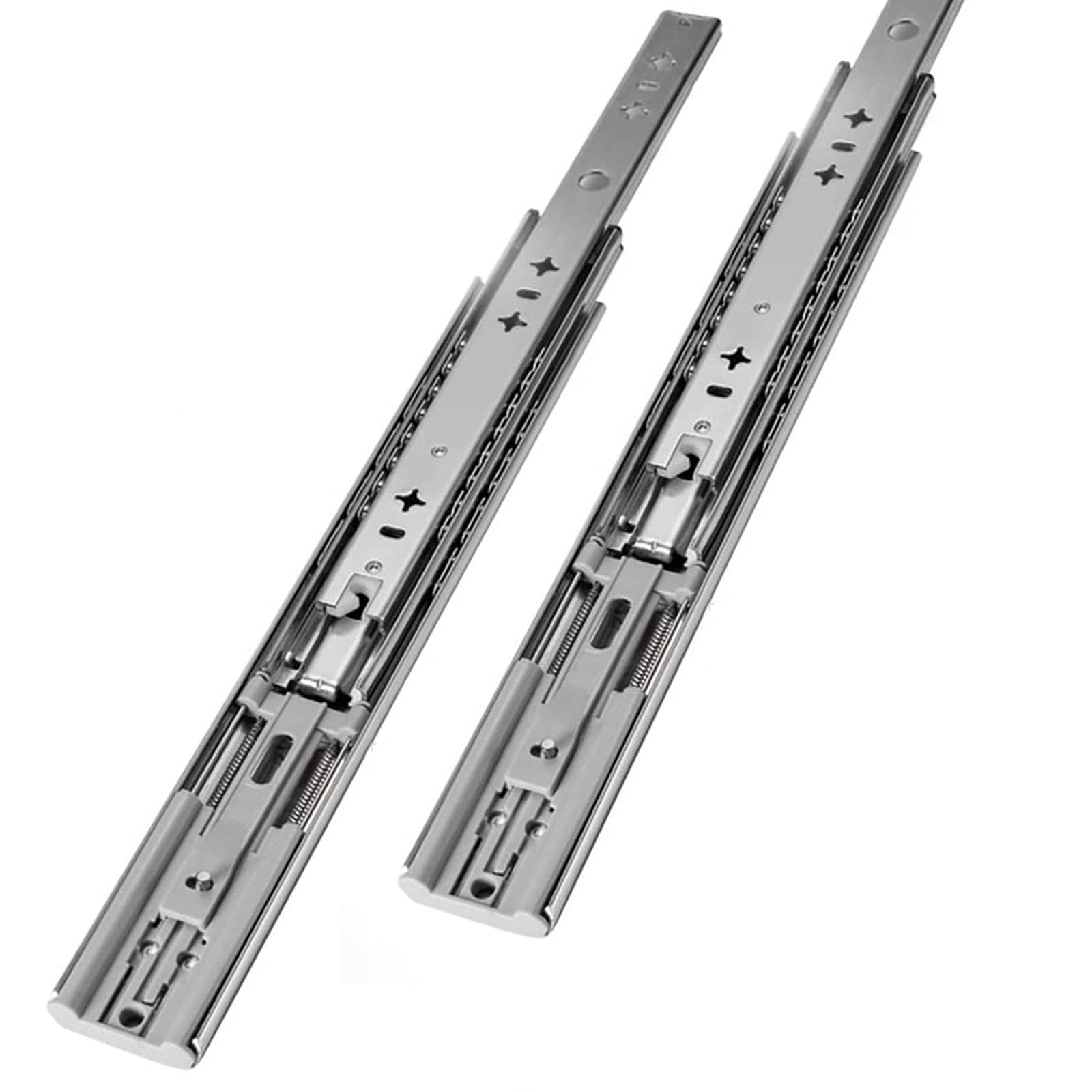 Guide per cassetti per carichi pesanti, con chiusura ammortizzata, guide per cassetti ad estrazione totale, montaggio laterale, chiusura lenta (1 paio da 650 mm (26 pollici))