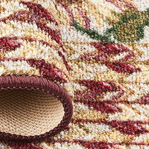 Brumlow Mills Sunflower Braided Pattern Rustic Floral Area Rug For Kitchen, Entryway, Bathroom Mat And Home Décor, 20" X 44" #TOP2