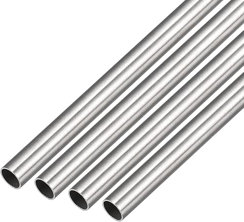 METALLIXITY Tubo de acero inoxidable 304 (0.276 in de diámetro x 0.016 in de pared T x 9.843 in de largo), 4 piezas, tubo recto - para muebles del