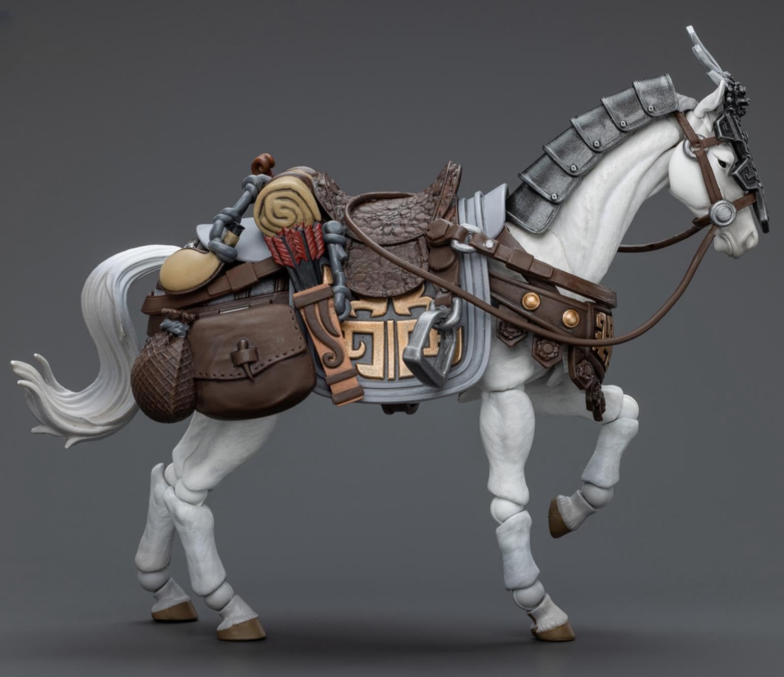 HiPlay JoyToy Ancient Military Collectible Figure: White Feather Armored Horse 1:18 Scale Action Figures JT6045 - Image 3