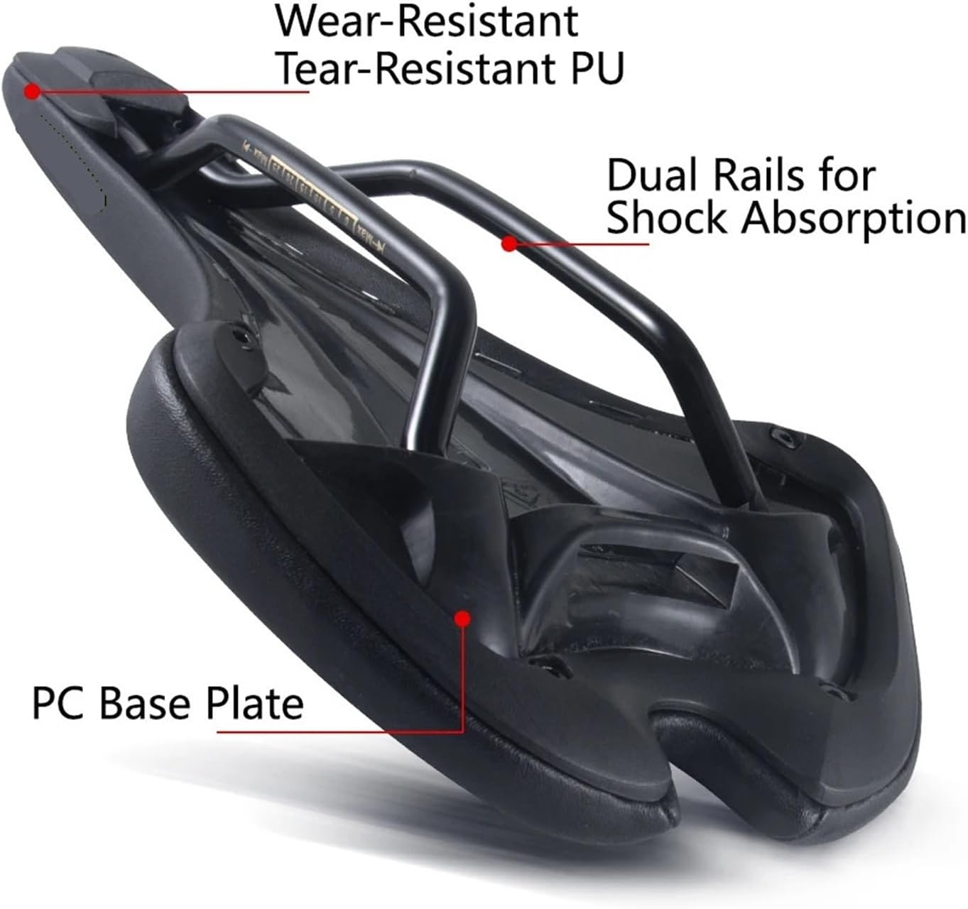 Competition Ultrathin Bike Saddle - Leather Cover, Super Lightweight, for MTB & Road Bicycles, Cycling Accessories