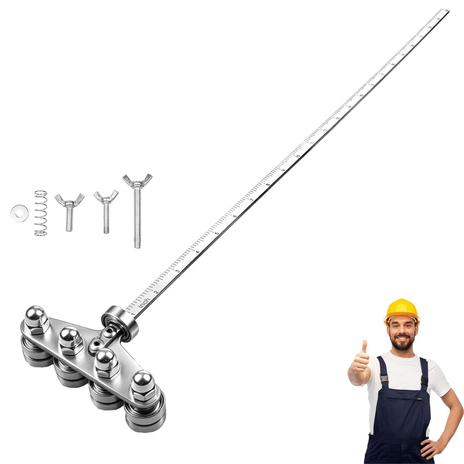 Stainless Steel Guide Ruler for Circular Saw, Circular Saw Guide Rail, Precision Cutting, Durable, Adjustable 600mm Precision, Woodworking DIY Tool for Circular Saws & Hand Saws