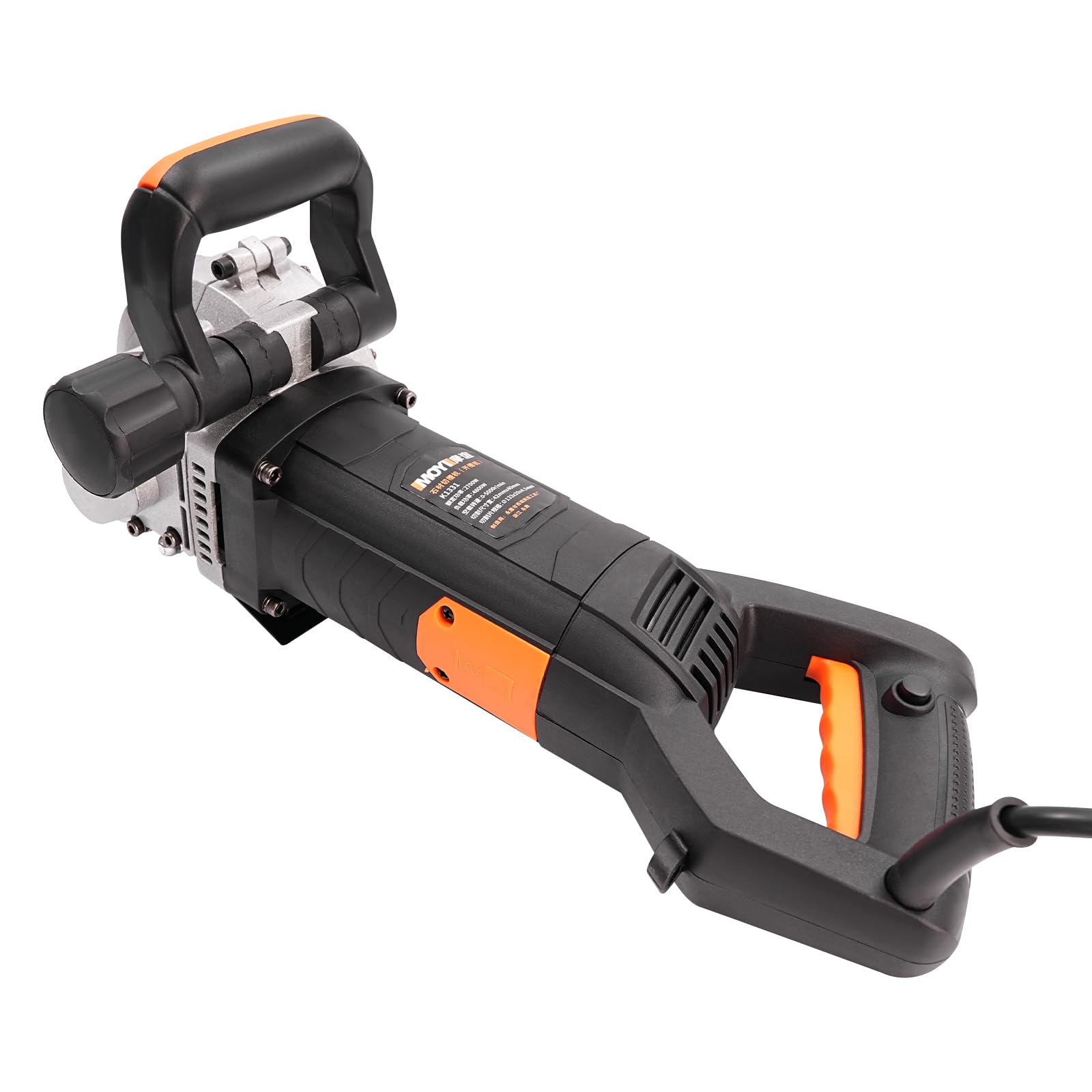 Fresadora eléctrica de 4800 W, con 5 hojas de sierra, fresadora para pared, para cortar mármol, granito, hormigón