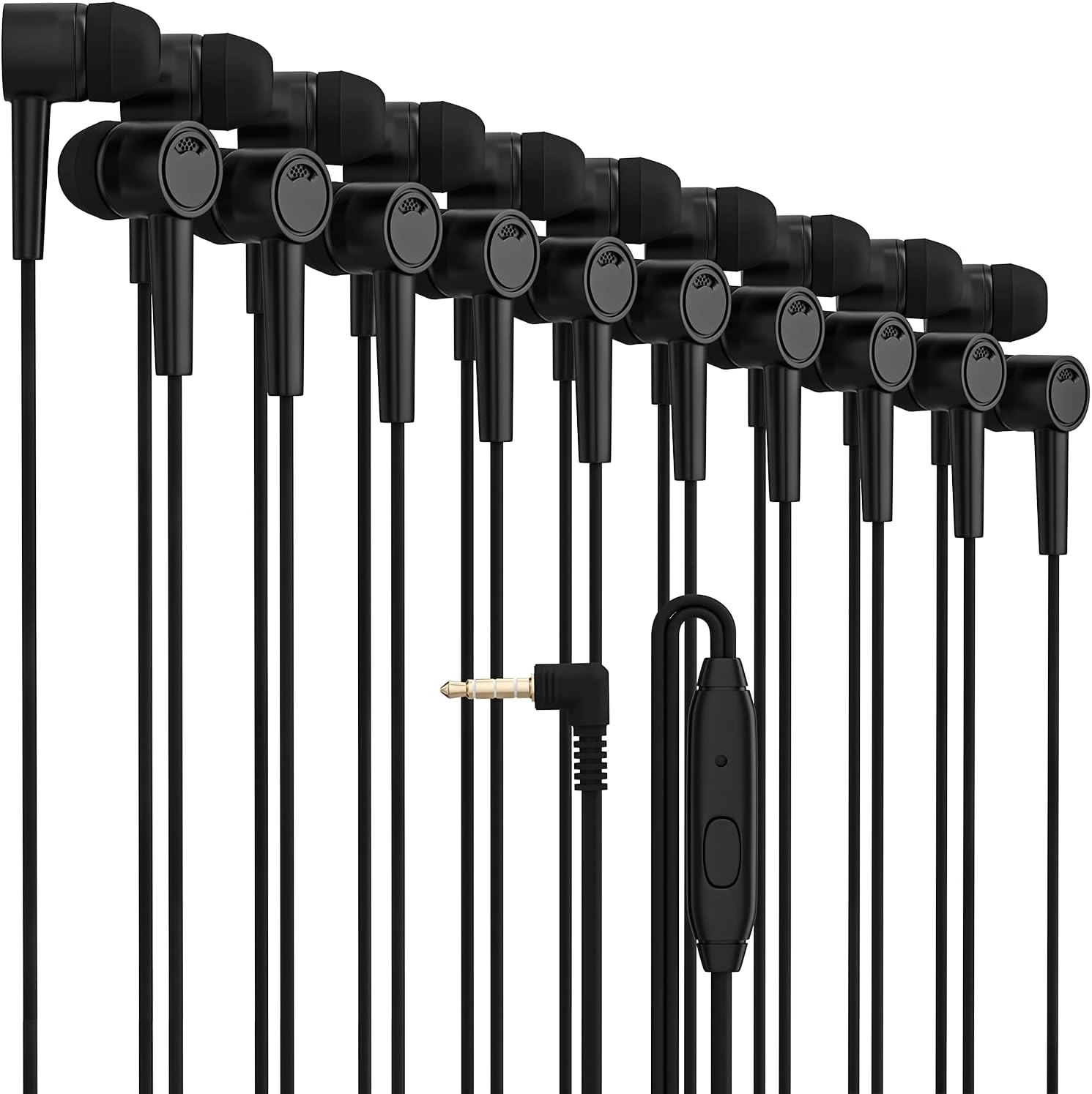 Maeline Bulk Earbuds Headphones with Microphone, Noise Isolating Wired Earphones with Powerful Heavy Bass Stereo, Compatible with Android, iPhone, iPad, Laptops, MP3, Fits 3.5mm – 400 Pack – Black Maeline Bulk Earbuds Headphones with Microphone, Noise Isolating Wired Earphones with Powerful Heavy Bass Stereo, Compatible with Android, iPhone, iPad, Laptops, MP3, Fits 3.5mm – 400 Pack – Black