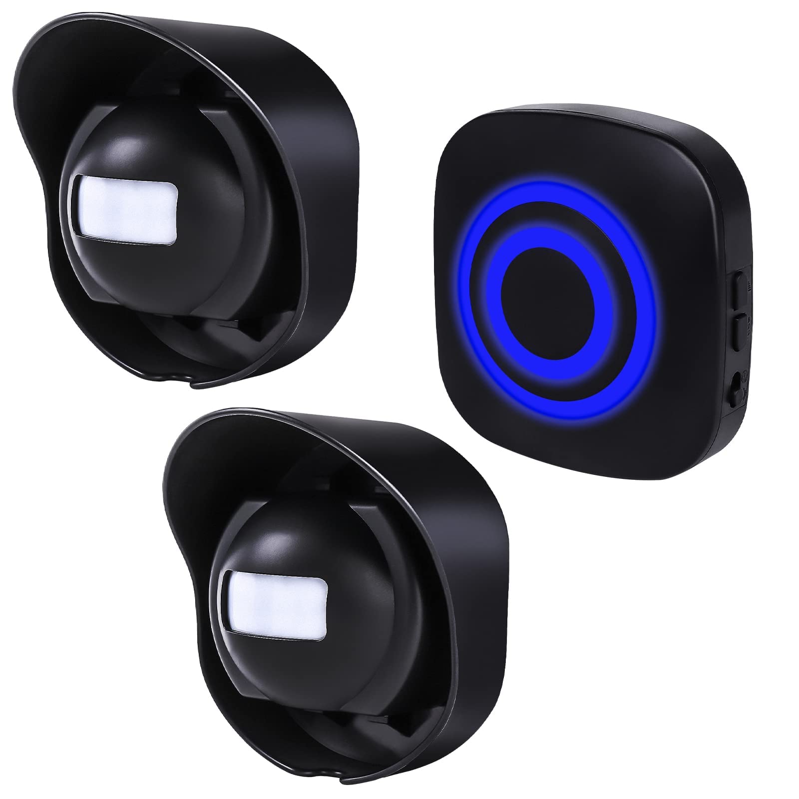 MAKINGTEC Driveway Alarm, 328 ft Long Range Wireless Driveway Alarm Weatherproof Outdoor Motion Sensor Detector Security Alert, Protect Outdoor/Indoor Property (1 Receiver and 2 Sensors-38 Chimes)