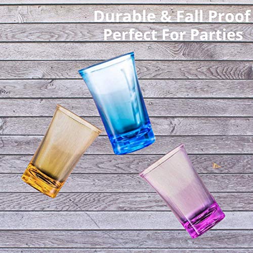 Lavoeco 6 Pack Colored Acrylic Plastic Shot Glasses Perfect For Shot Dspenser, Bars, Parties, All Liquor, Cocktails & Family Game Night ,Colorful Plastic Shot Glass (Capacity 1.2 Oz Mixed 6 Pack) #TOP2