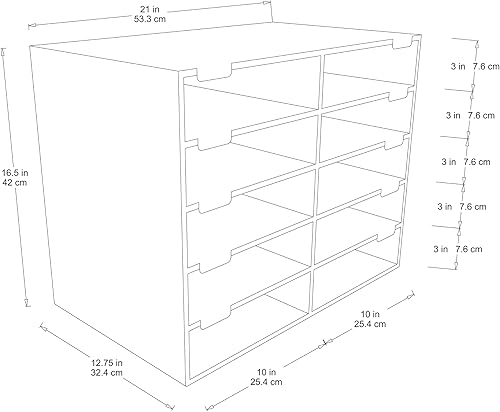 Vista 10 de Pacon Classroom Keepers Organizador de 10 estantes, rojo (001314)
