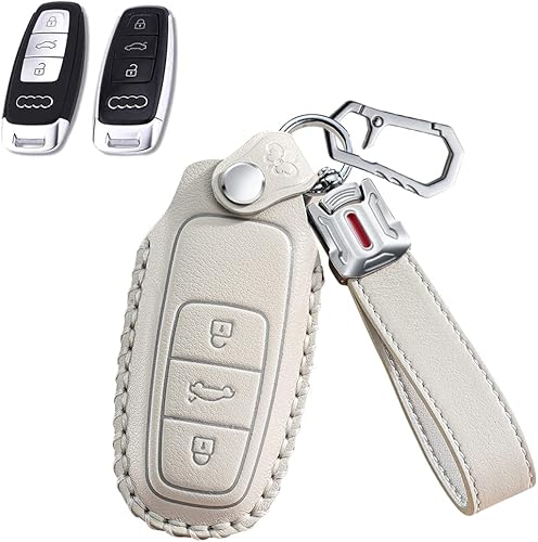 Miniatura 8 de SANRILY Funda de piel de vaca para llavero Audi, Rosado