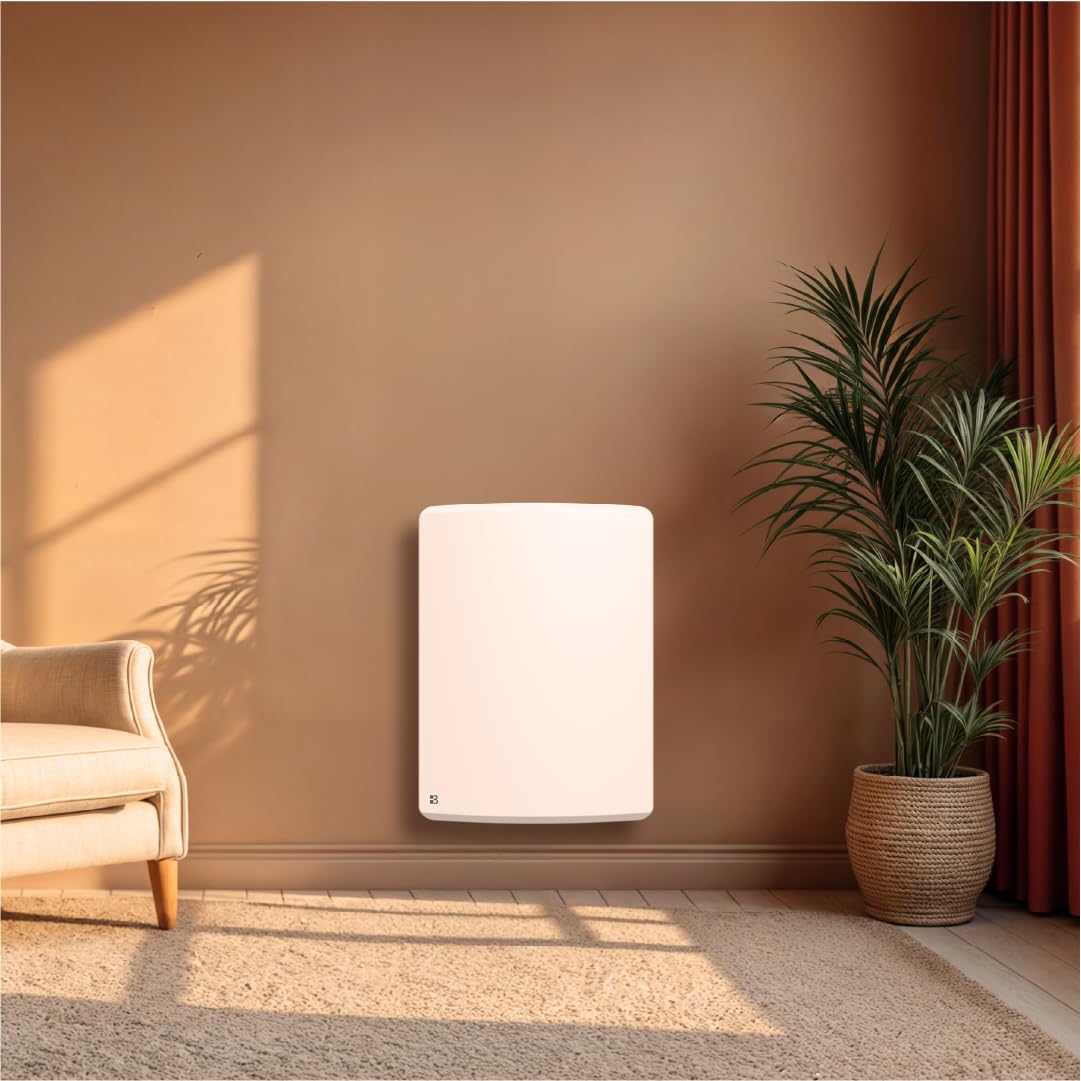 BESTHERM - Radiatore elettrico fisso a inerzia secca ceramica 1000W Bestherm ARIA verticale bianco