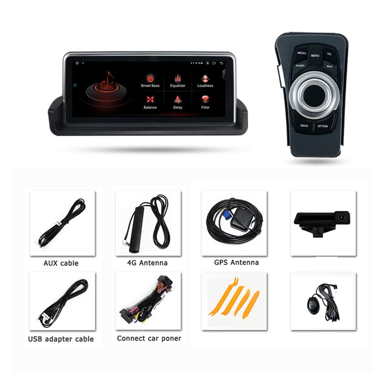 Navigatore Satellitare Multimedia Auto Video Player Navigazione GPS(4G 64G)