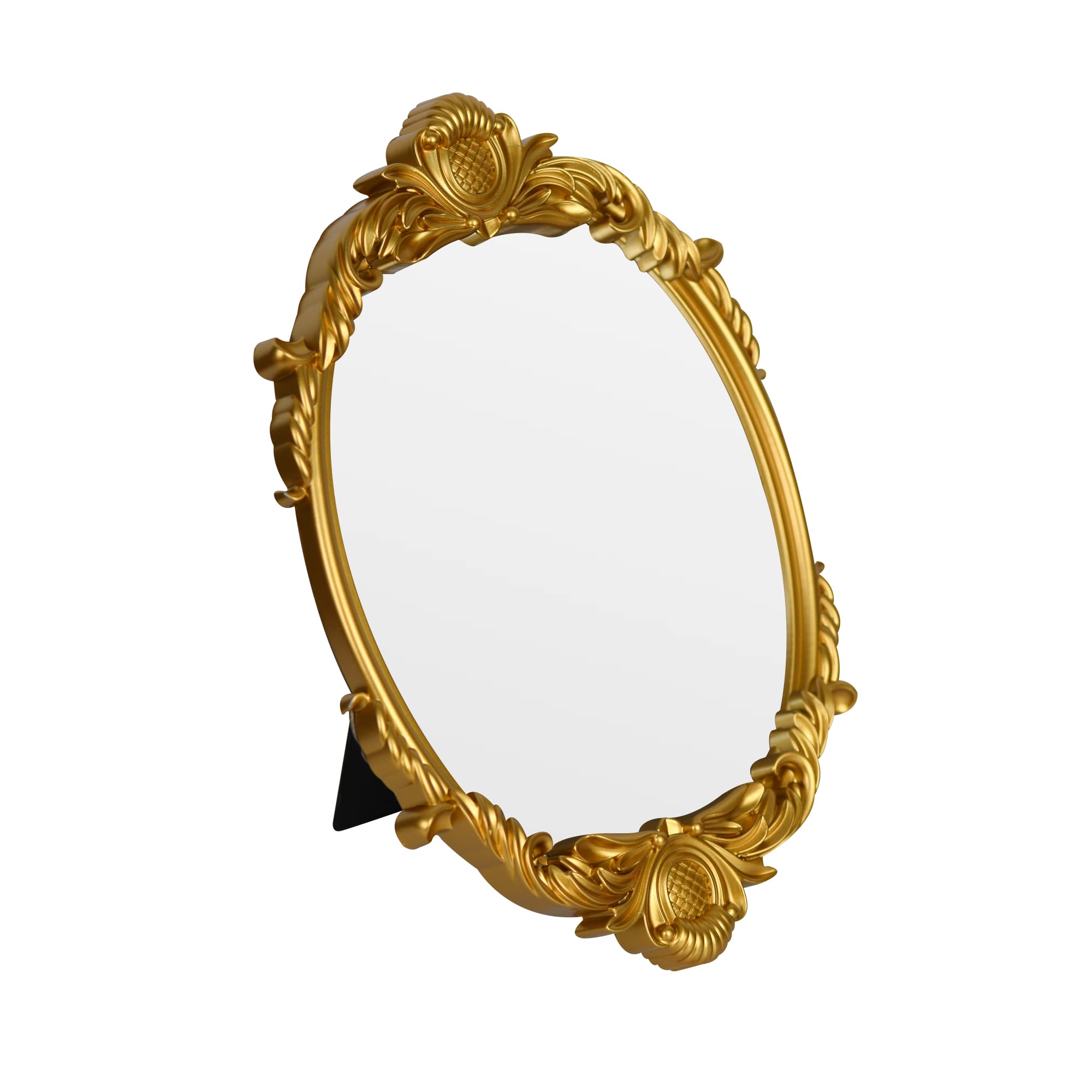 Vintage Vanity Makeup Mirror,Decorative Baroque Table Standing Mirror (Gold)