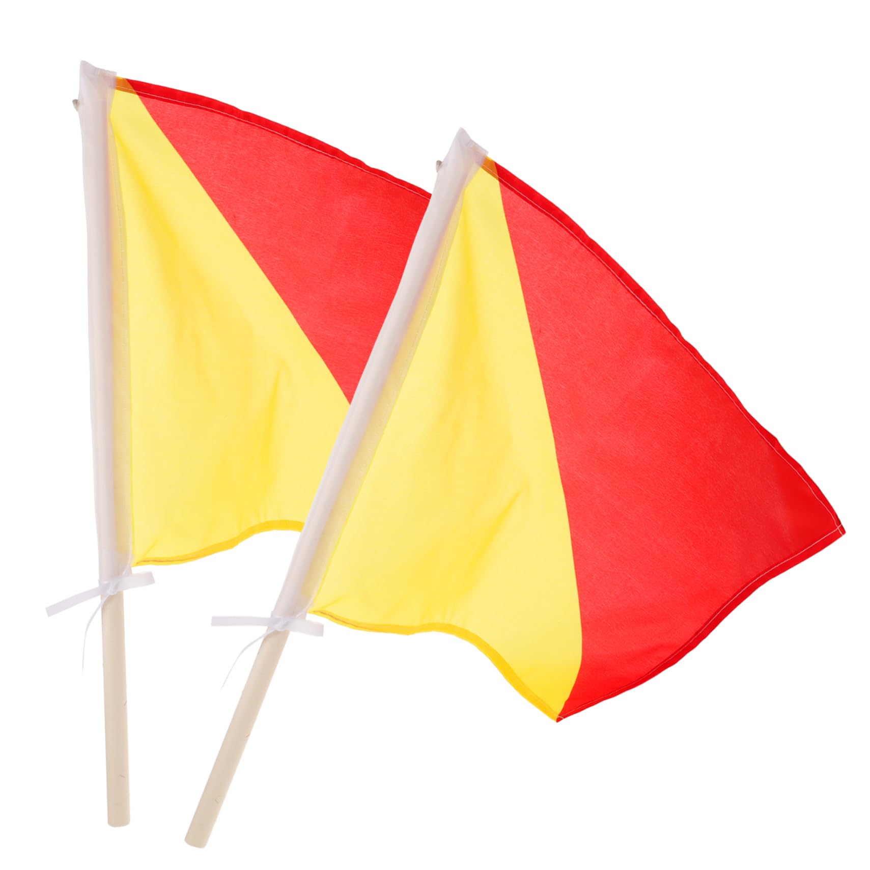 Happyyami 2Pcs Commanding Handheld Signal Flags Durable Waving Flags for Training Lightweight Weather Resistant with Comfortable Grip for Safety
