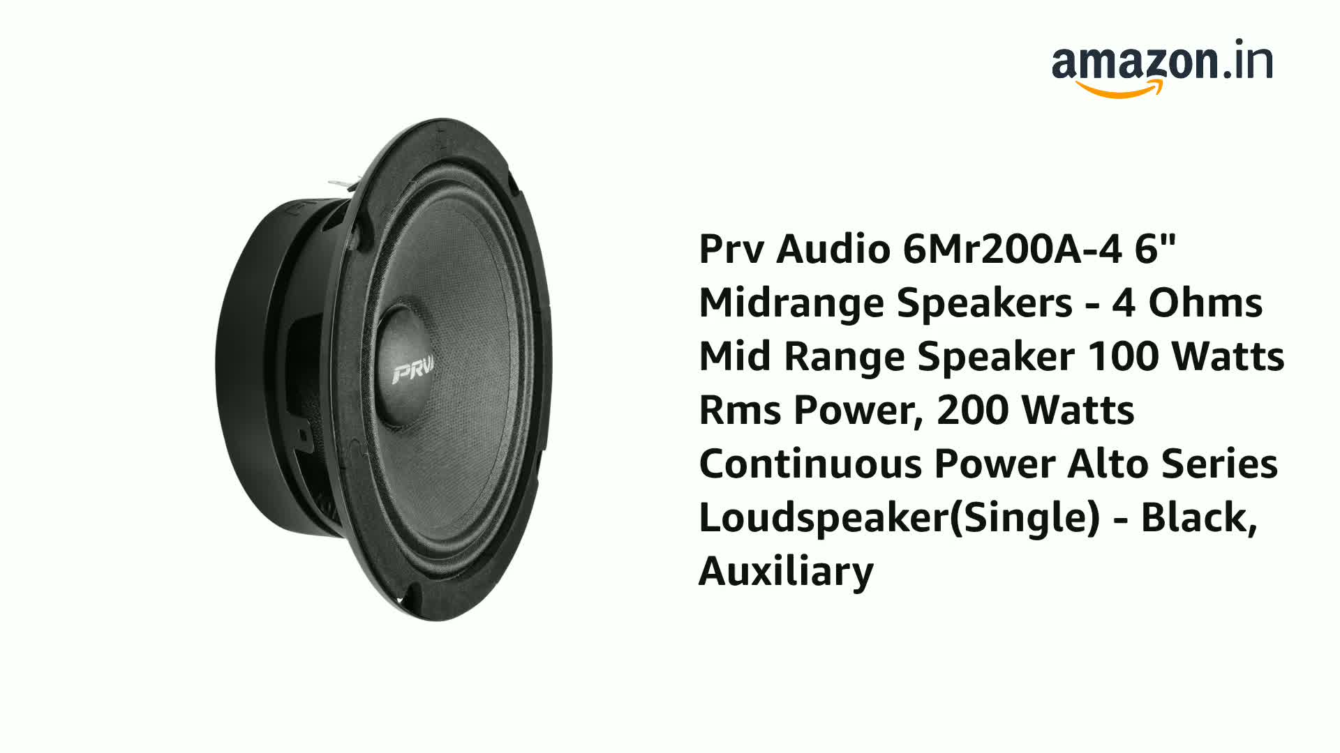 PRV AUDIO 6FR200 6 Inch Full Range Speaker, 8 Ohms, 200 Watts Continuous Program Power, 100 Watts RMS Power, 92.5 DB, Full-Range Driver, Loudspeaker For Pro Audio Systems (Single - View #9
