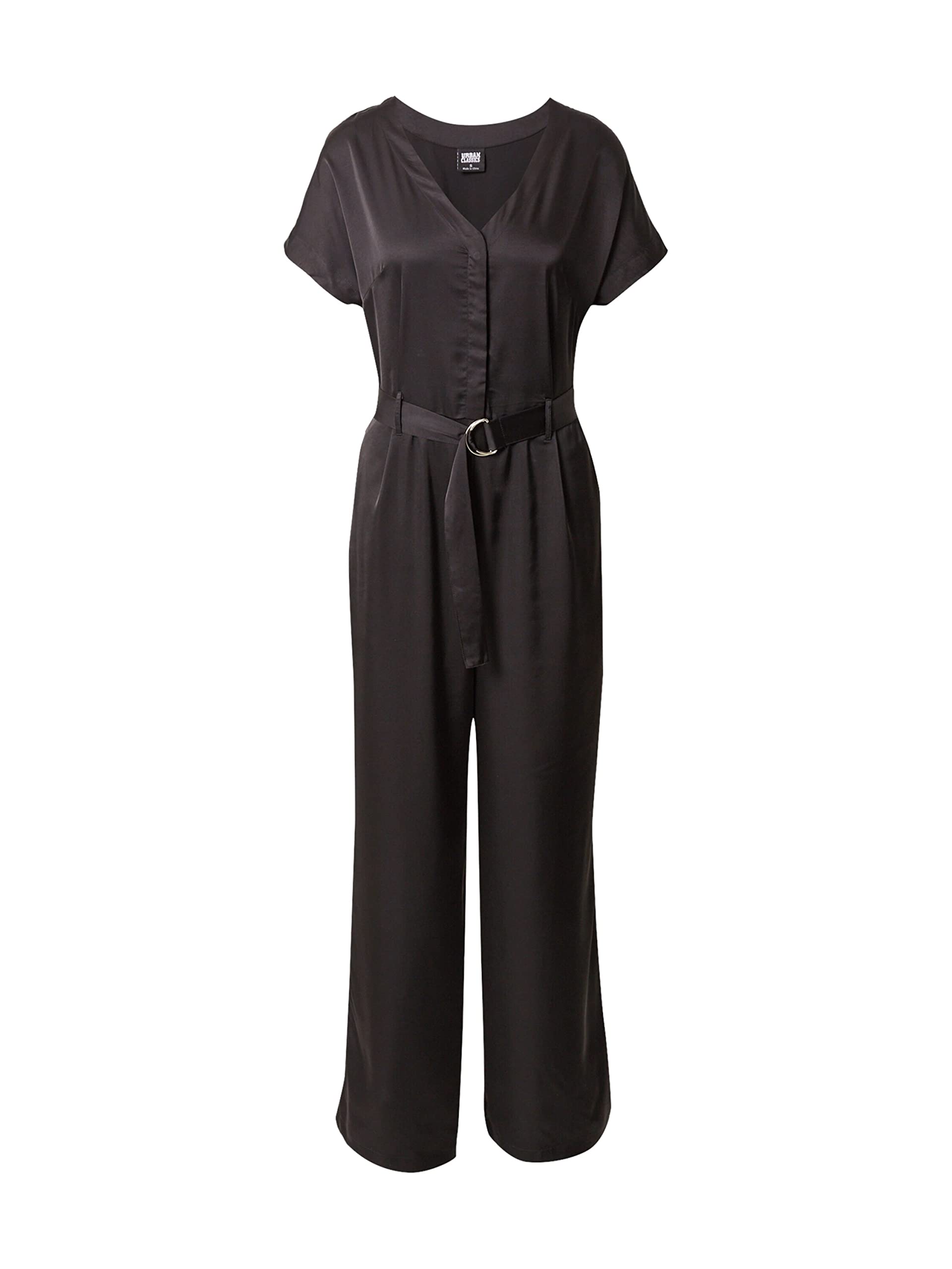 Urban Classics Ladies Satin Wide Leg Belt Jumpsuit Mono para Mujer