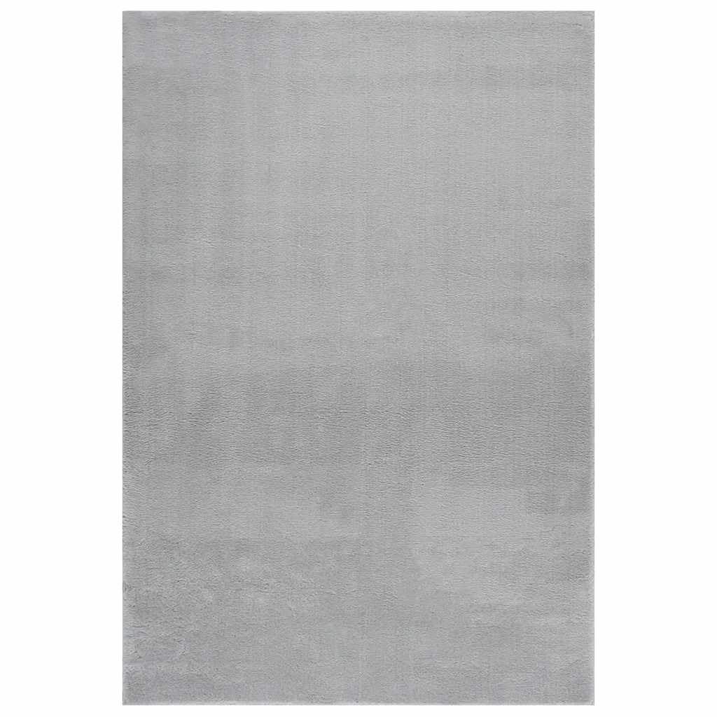 vidaXL Tapis Shaggy Doux Lavable 160x230 cm Antidérapant Gris