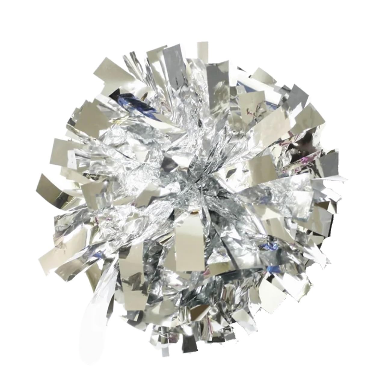 Pompon per Cheerleader, 4 Pezzi con Manico 32 cm Comodo(Silver)