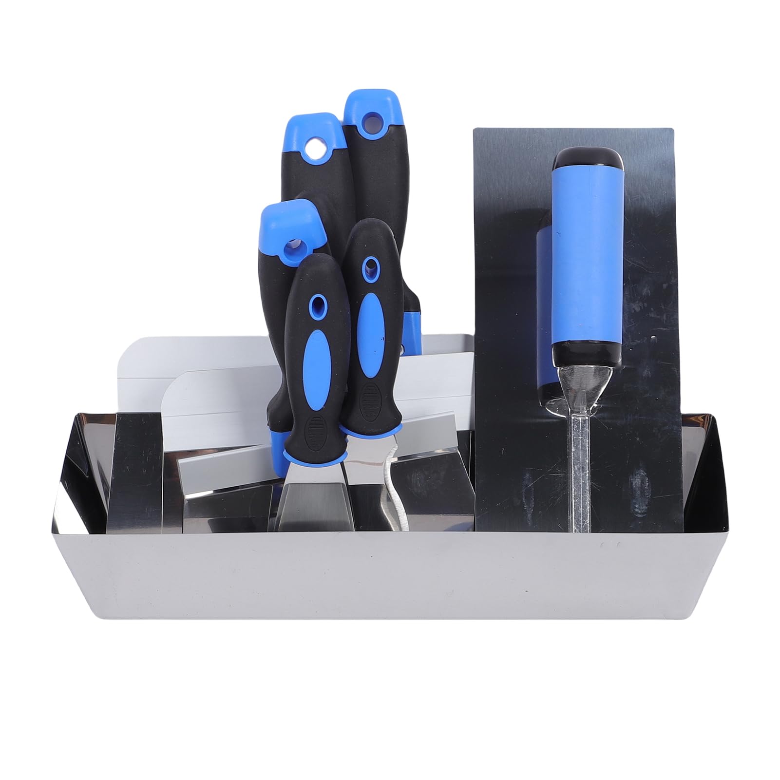 Naroote Ensemble de Couteaux à Cloison Sèche, 8 Pièces de Couteaux à Mastic en Acier Inoxydable avec à Ruban, Grattoir de Peintre et Poêle à Boue de 14", Kit d'outils Manuels pour Cloisons Sèches