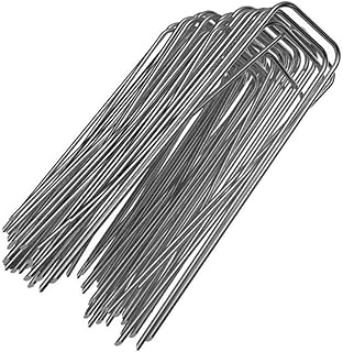 CIYODO 50Pcs Unhas Em Forma De U Unhas De Fixação Em Forma De U Unhas De Tecido Fixação Ferramenta De Fixação De Relva Pilha De Jardim Unha Em U Unhas Anti-Grama Unhas De Ferro De