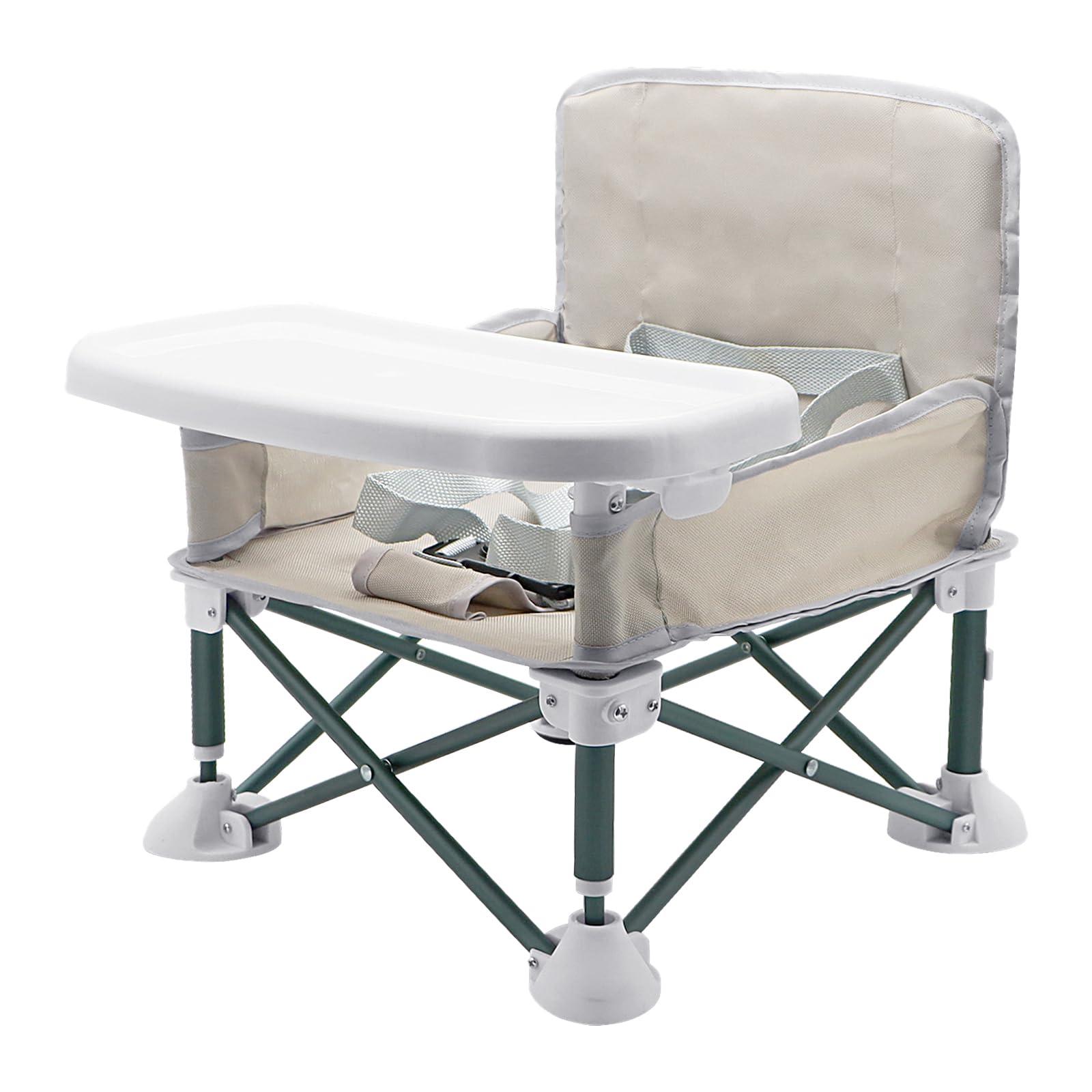 Silla de camping para bebé con bandeja, asiento elevador plegable para niños, silla alta portátil con bolsa de viaje, silla alta de viaje, silla de alimentación de bebé para picnic, camping