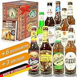BIERSET mit 24h LIEFERUNG: Bestellungen gehen werktags innerhalb von max. 24h in den DHL-Versand. Sie erhalten: 9x deutsche Biere renommierter Brauereien aus ganz Deutschland + Geschenkkarton in edler Holzoptik (wiederverschließbar) + 6 Geschenkkarten + Bierbewertungsbogen + Bierbuch (A6, 104 Seiten, im Wert von €5,95): mit jeder Menge interessanten Infos: Wissenswertes zu den Bieren im Set, Gläserkunde, Bierspiele,...