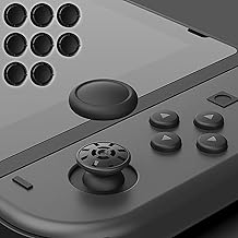 Mosasa Switch Analog Stick Cover Silicone Cute Stylish Protective Cover Shockproof Anti-Slip Thumb Grip Cap (Set of 4, LET & White)