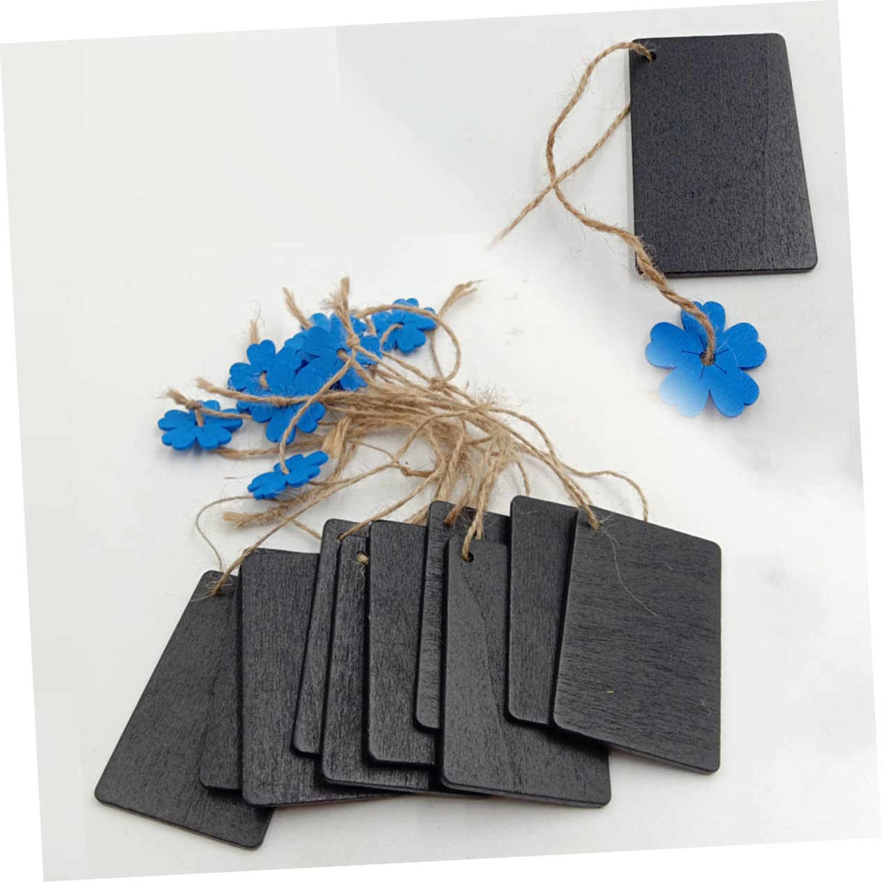 Happyyami 10 Small Chalk Boards DIY Wood Board Wall Sign Welcome Sign Home Decor Wall Hanging Decor Hanging Plaque