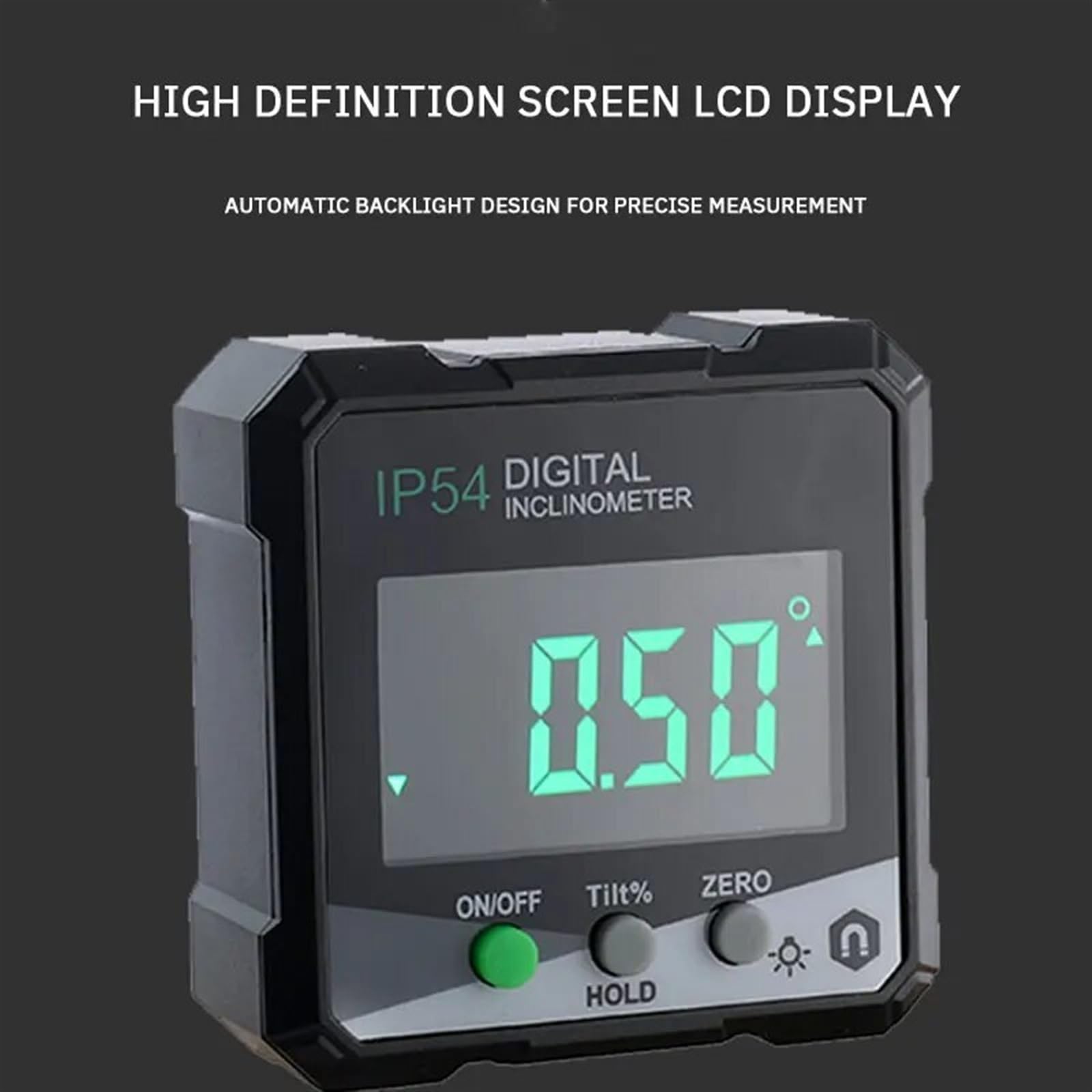 Misurazione di precisione della scatola di inclinazione del display digitale con misuratore di angolo inclinometro del goniometro magnetico retroilluminato 1 pezzo