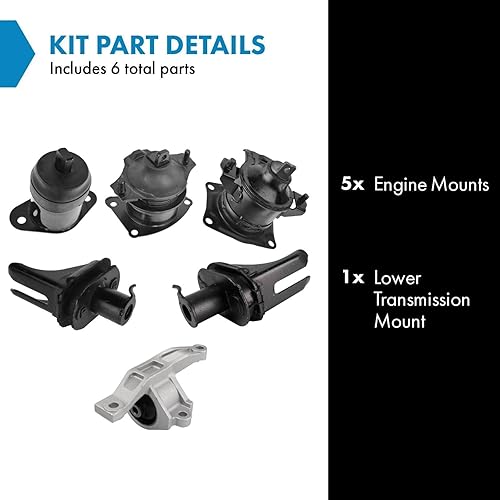 Vista 174 de TRQ Juego de montaje de motor compatible con Ford Bronco 1989-1992 F-150 F-250 F-350 1985-1997 Ranger 1994-1997 Mazda B2300