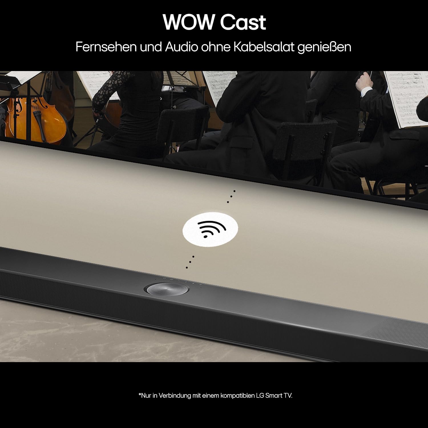 LG DS80TR 5.1.3 Dolby Atmos Soundbar (580W) mit kabellosem Subwoofer & Rücklautsprechern (Wow Cast, HDMI, Bluetooth) [2024], Schwarz