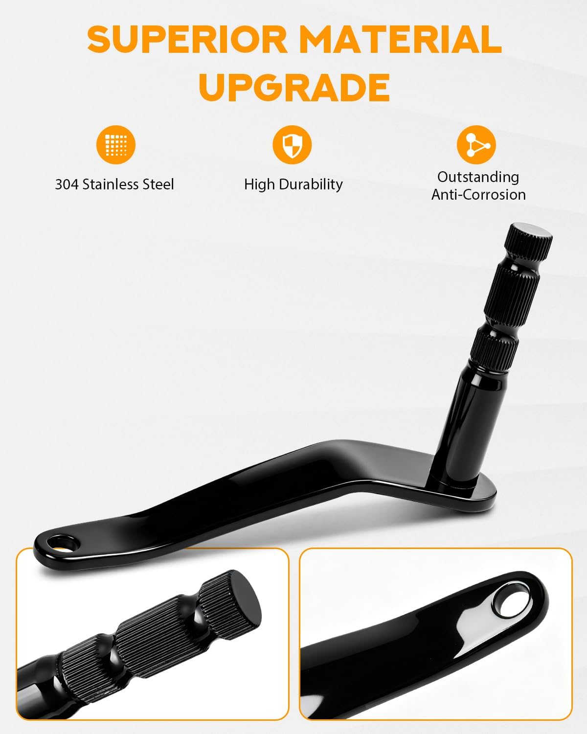 PBYMT Extended Shifter Shaft Shift Arm, Inner Shifter Lever Shaft Kit Compatible with Harley Softail 2018-2025 Slim FLSL Heritage Classic Fat Boy Deluxe FLDE, Black