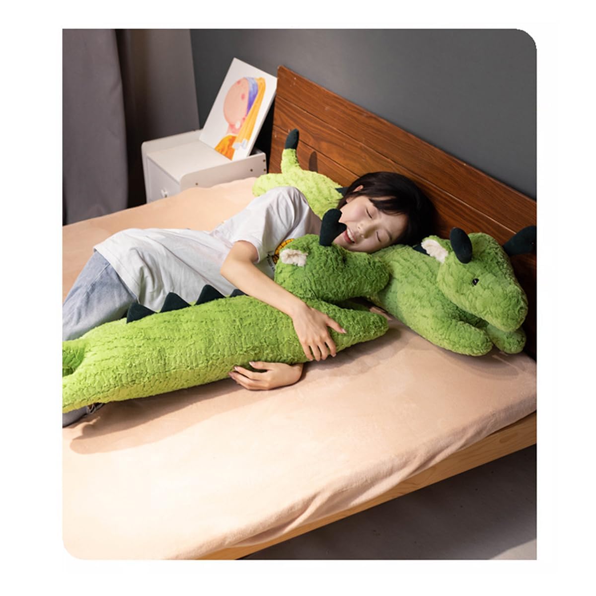 FEEZUSH Dragon Plush Pillow - 47 Inch Dragon Stuffed Animal - Birthday, Christmas, Valentine's Day Gift for Kids Boys Girls (Green)