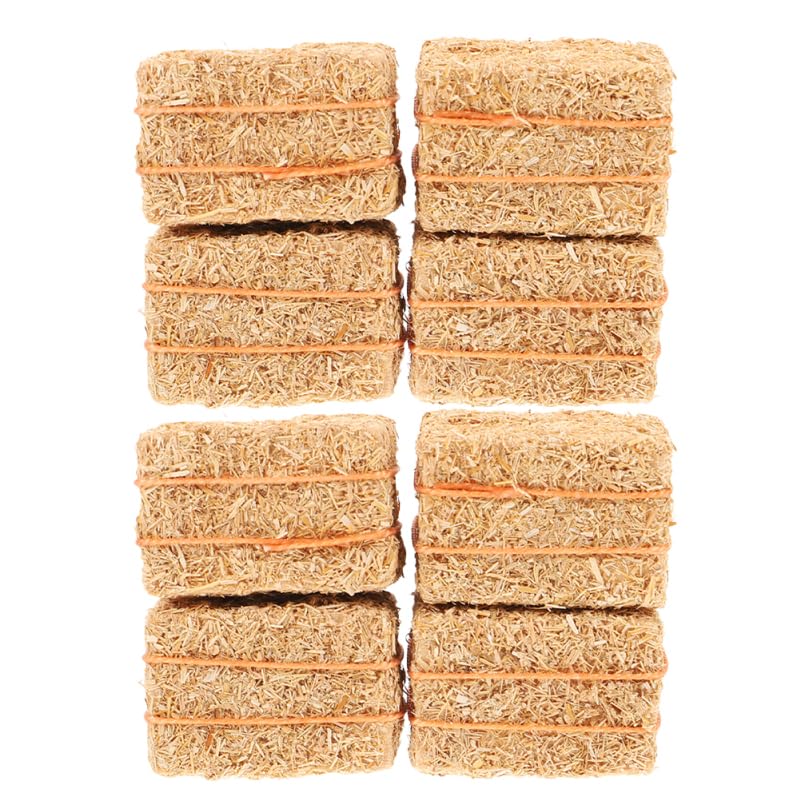 FRCOLOR 8pcs Mini Heu Ballen Faux Herbst Display Kleine Stroh Bale DIY...