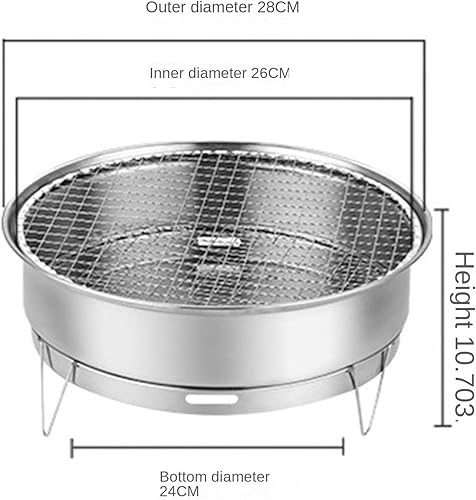 Miniatura 2 de Parrilla de carbón de barbacoa de acero inoxidable barbacoa parrilla de carbón de escritorio desechable parrilla de barbacoa para parrilla de carbón