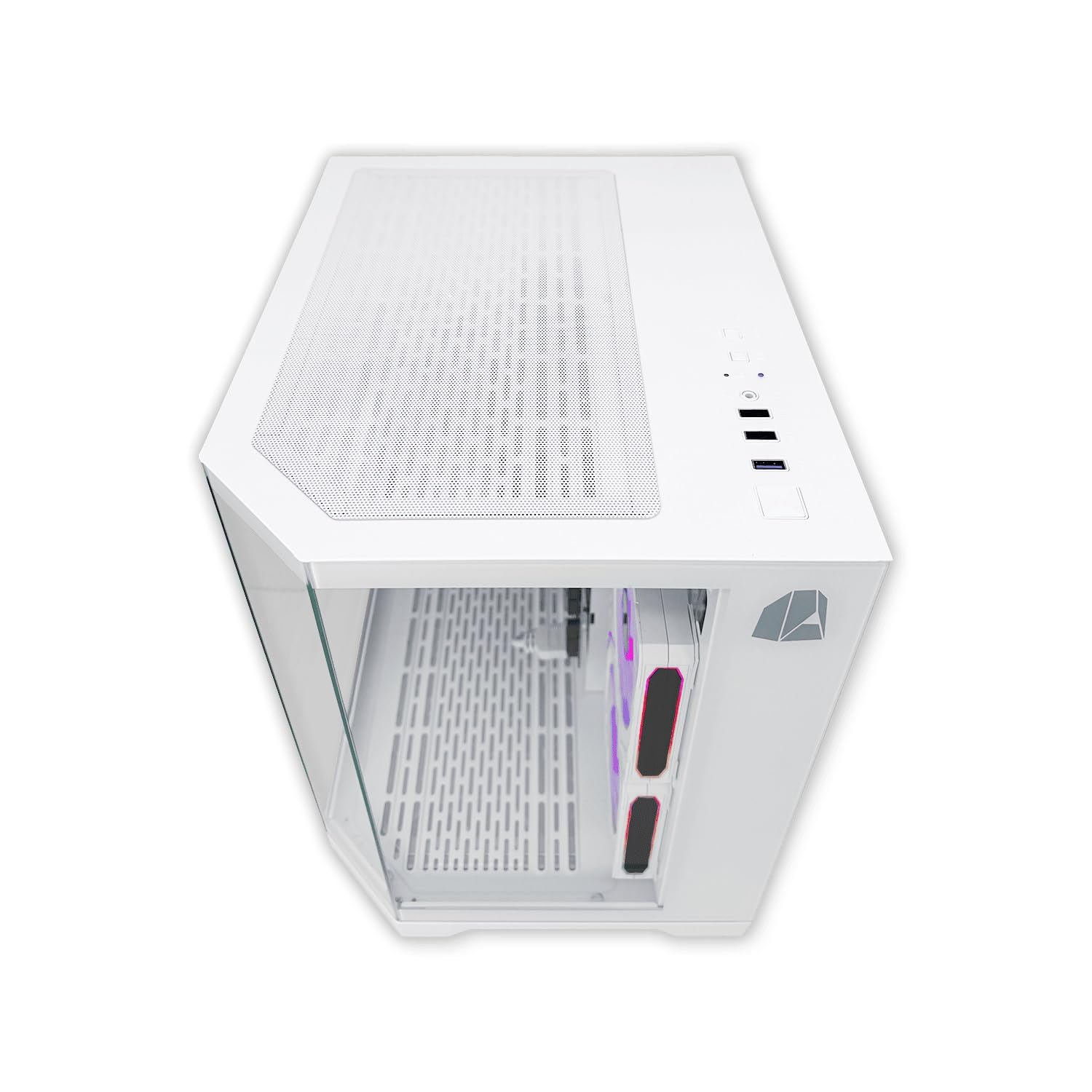 NitroPC - PC Gaming Avanzado (AMD Ryzen 5 5500 3.6 GHz, NVIDIA RTX 5060 8GB, RAM 16GB, M.2 1TB, Windows 11 Pro, iluminación RGB, WiFi) Ordenador de sobremesa, PC Gamer (Blanco)