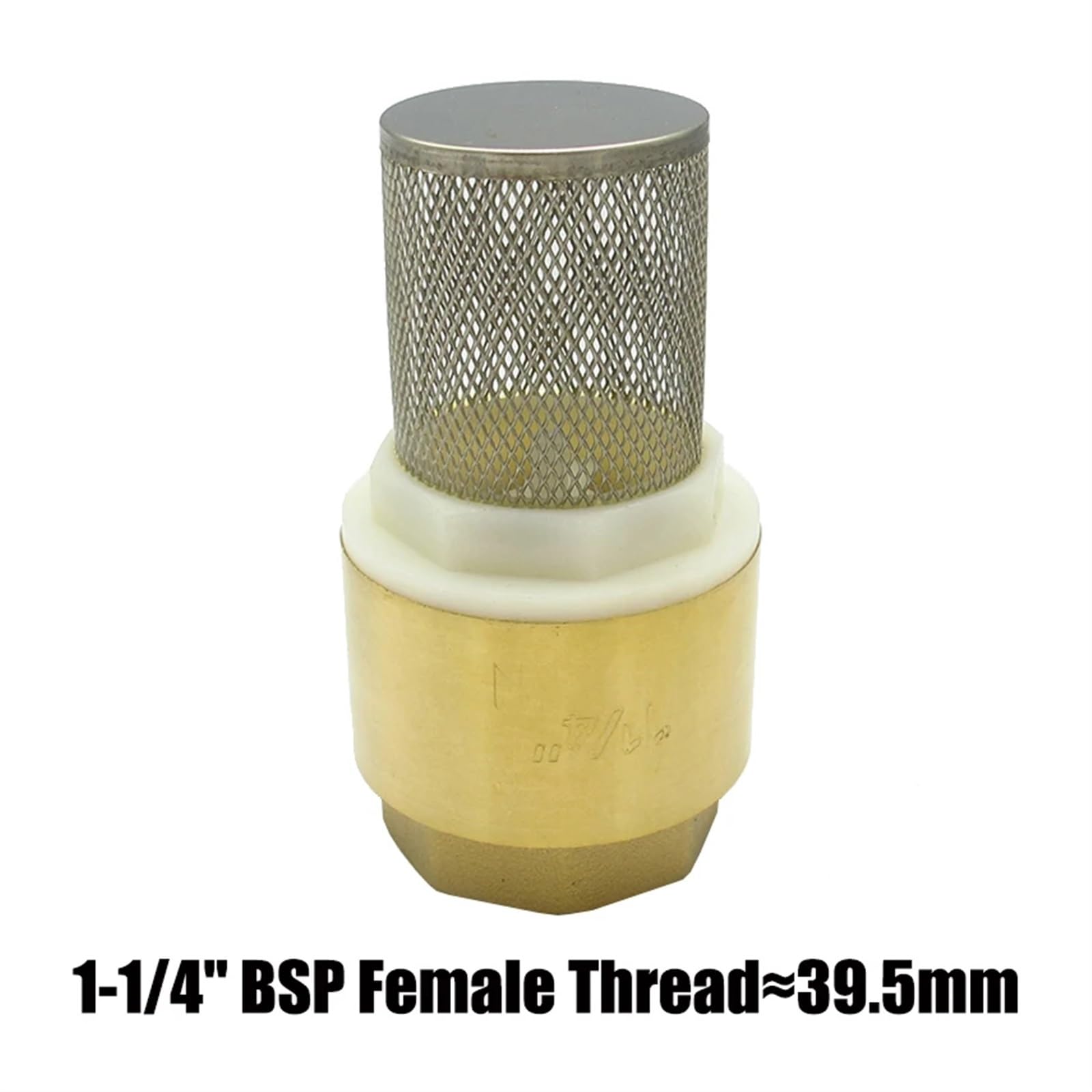 1/2 "3/4" 1 "1-1/4" 1-1/2 "2" Valvola di ritegno in Ottone con Filettatura Femmina Filtro a Rete Fondo for Acqua(BSP1.2 Female)