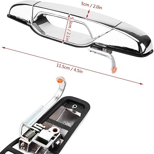 Miniatura 4 de Kit de reparación de manija de puerta cromada exterior compatible con Chevy Silverado Suburban Tahoe Avalanche GMC Sierra Yukon Cadillac Escalade