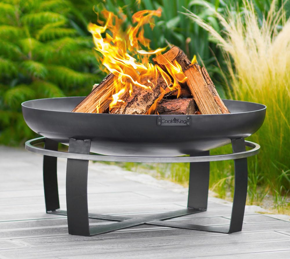 CookKing Viking Feuerschale 100 cm 2 mm Naturstahl Feuerstelle und Grill