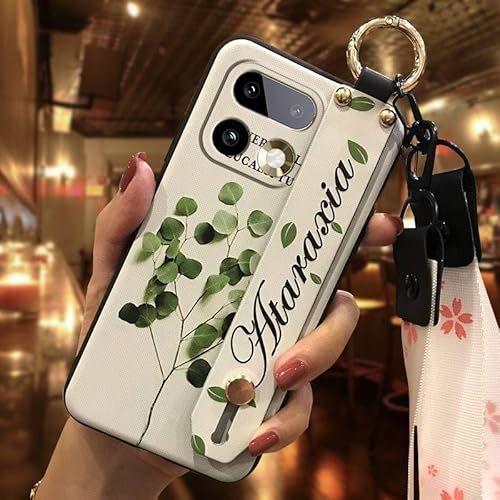 Phone Case Compatible with OPPO Realme16 Pro Plus, Ring Waterproof Kickstand Shockproof Flower Lanyard Silicone Protective Anti-