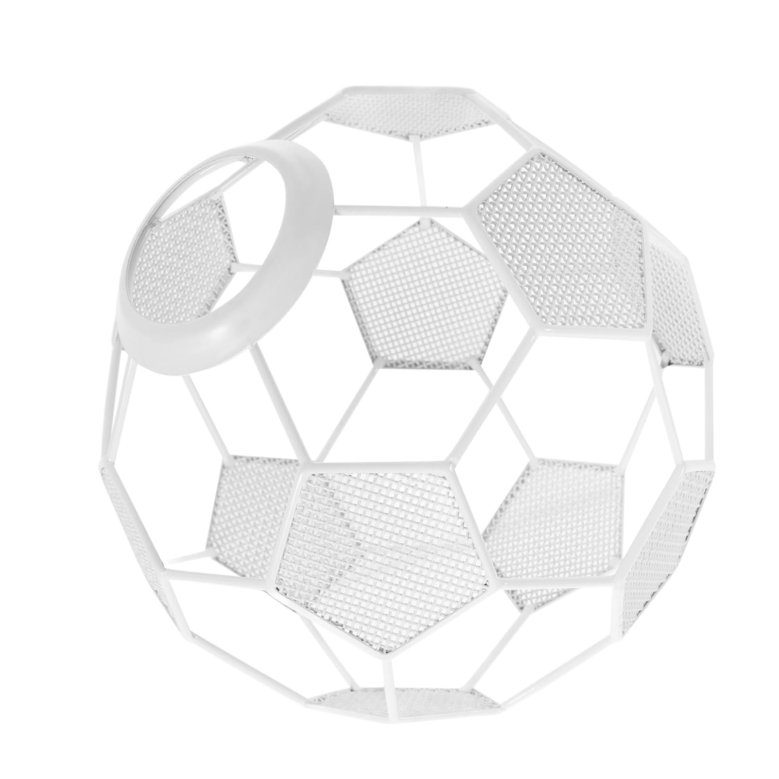 Holibanna Football Lamp Shade 5.71In Industrial Metal Cage Pendant Light Cover Hollow-Out Soccer Shape Lamp Shade for Indoor Living Room Bar