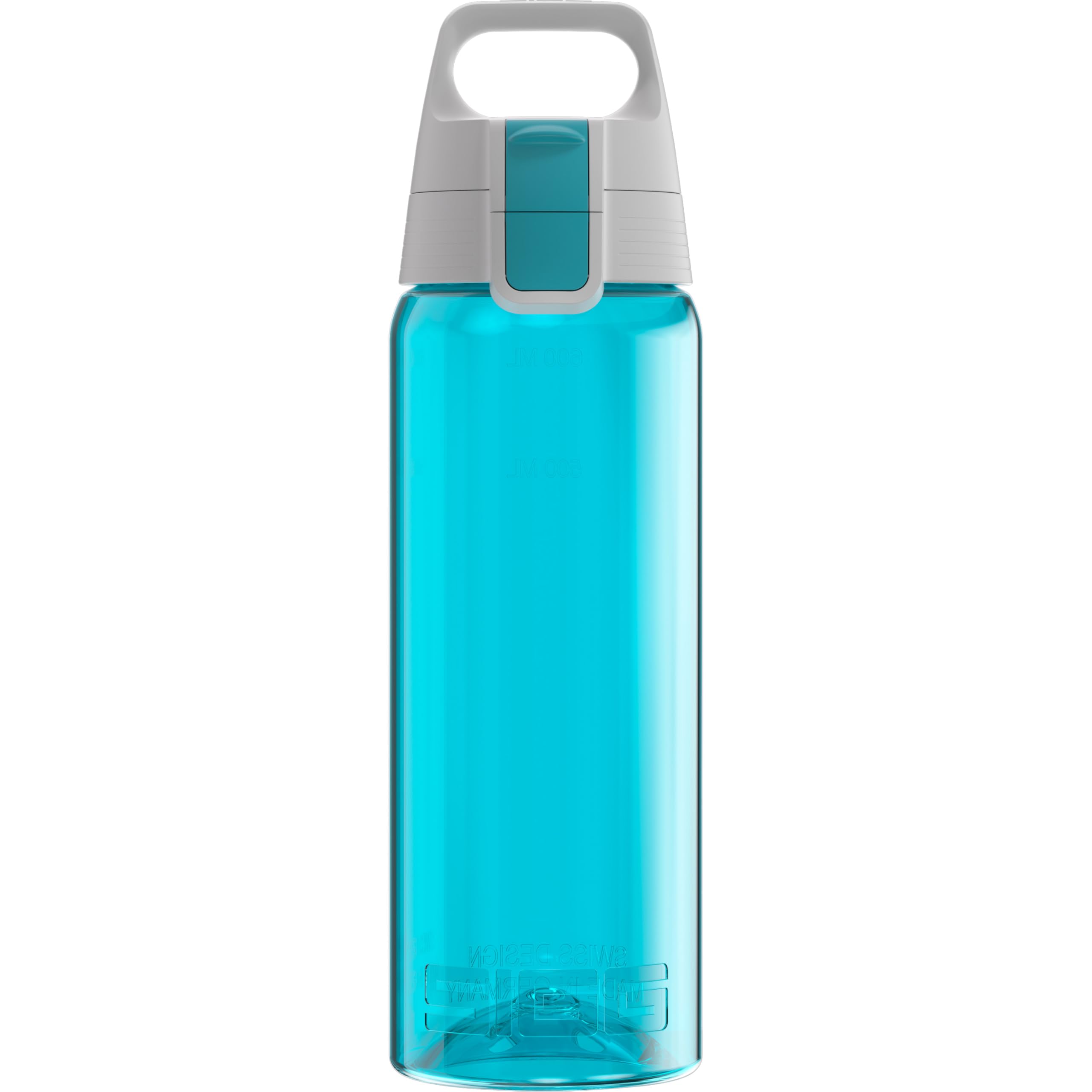Sigg Total Color Aqua, Sport Trinkflasche, 0.6 L, Tritan, BPA frei, Aqua