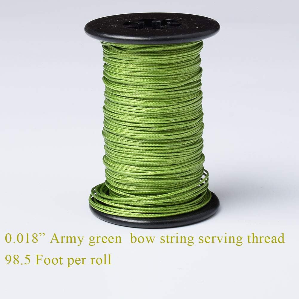 Ww Zat Archery Bow String Serving Thread Wear-Resistant Material 98.5 Foot spools (30 Meter/Roll) 0.018" Army Green Color Protect and Repair for Various Bow （Pack of 1） : Sports & Outdoors